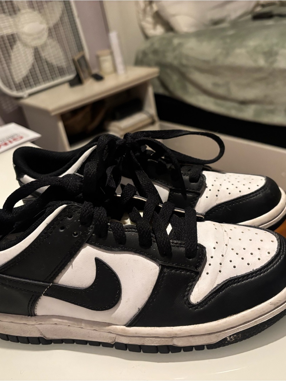 Nike Black and White Low-Top Swoosh Sneakers